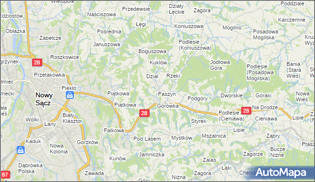 mapa Paszyn, Paszyn na mapie Targeo