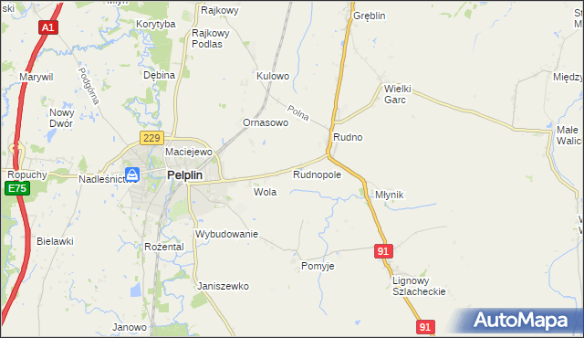 mapa Rudnopole, Rudnopole na mapie Targeo