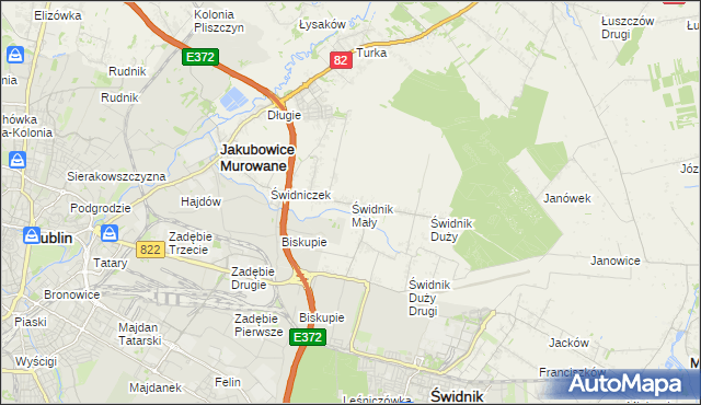 mapa Świdnik Mały, Świdnik Mały na mapie Targeo