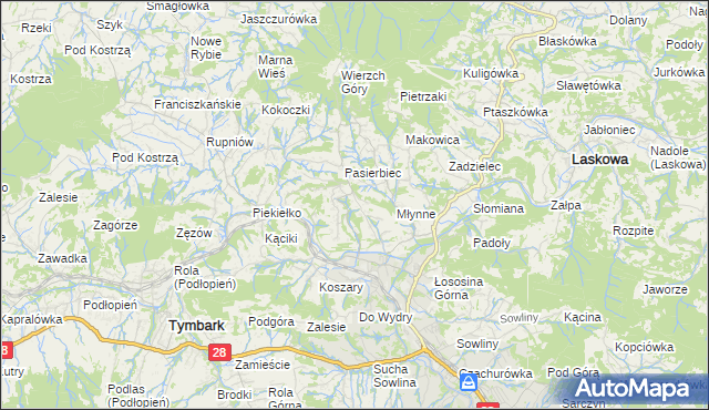 mapa Walowa Góra, Walowa Góra na mapie Targeo