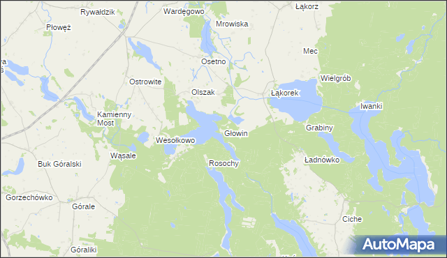 mapa Głowin, Głowin na mapie Targeo