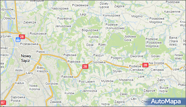 mapa Paszyn, Paszyn na mapie Targeo