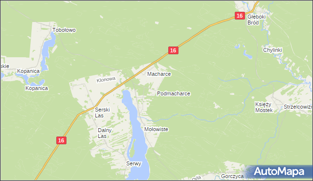 mapa Podmacharce, Podmacharce na mapie Targeo