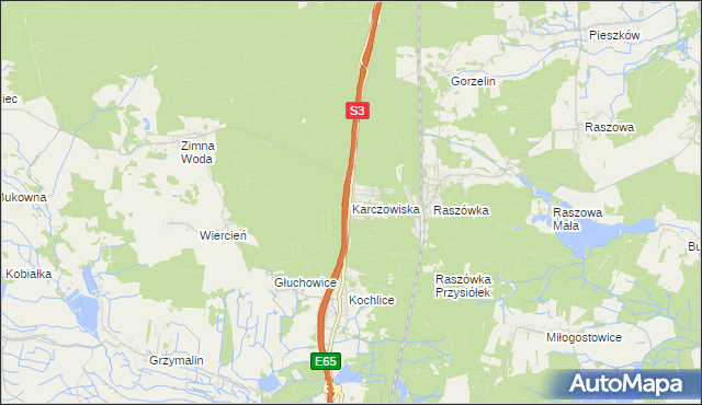 mapa Karczowiska, Karczowiska na mapie Targeo