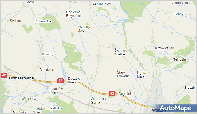 mapa Wierzbica Dolna gmina Wołczyn, Wierzbica Dolna gmina Wołczyn na mapie Targeo