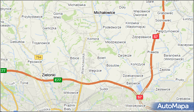 mapa Boleń, Boleń na mapie Targeo