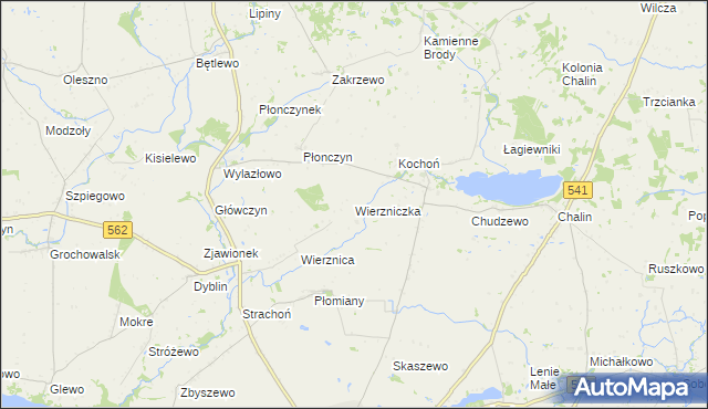 mapa Wierzniczka, Wierzniczka na mapie Targeo