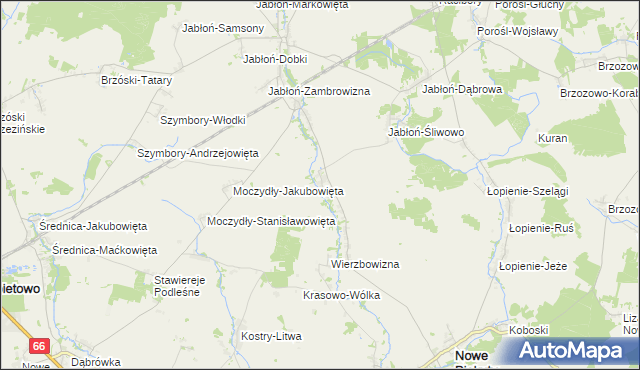 mapa Jabłoń-Piotrowce, Jabłoń-Piotrowce na mapie Targeo