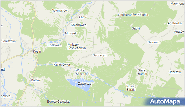 mapa Szczecyn, Szczecyn na mapie Targeo