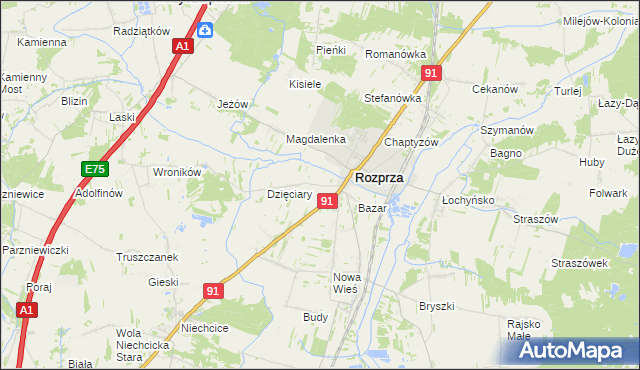 mapa Kęszyn, Kęszyn na mapie Targeo