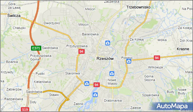 mapa Rzeszów, Rzeszów na mapie Targeo