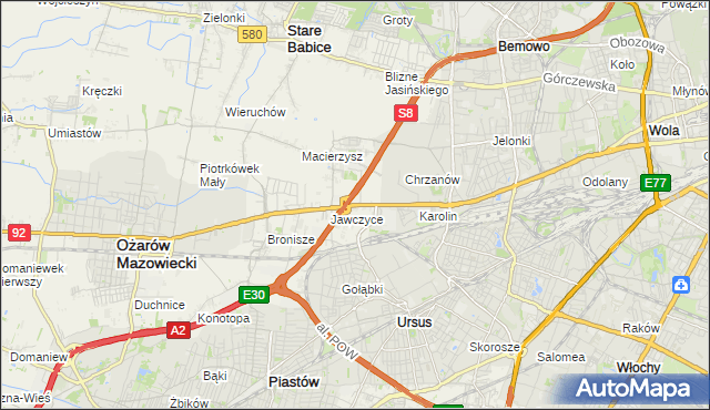 mapa Mory gmina Ożarów Mazowiecki, Mory gmina Ożarów Mazowiecki na mapie Targeo