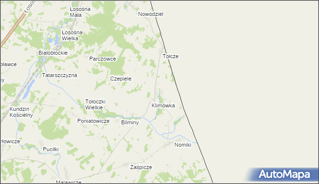 mapa Szymaki gmina Kuźnica, Szymaki gmina Kuźnica na mapie Targeo