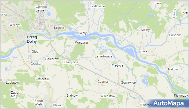 mapa Lenartowice gmina Miękinia, Lenartowice gmina Miękinia na mapie Targeo