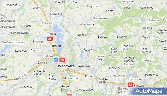 mapa Roków, Roków na mapie Targeo