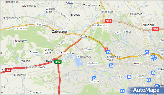 mapa Rząska, Rząska na mapie Targeo