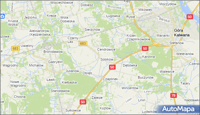 mapa Sobików, Sobików na mapie Targeo