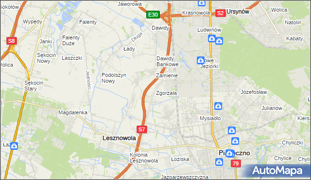 mapa Zgorzała, Zgorzała na mapie Targeo