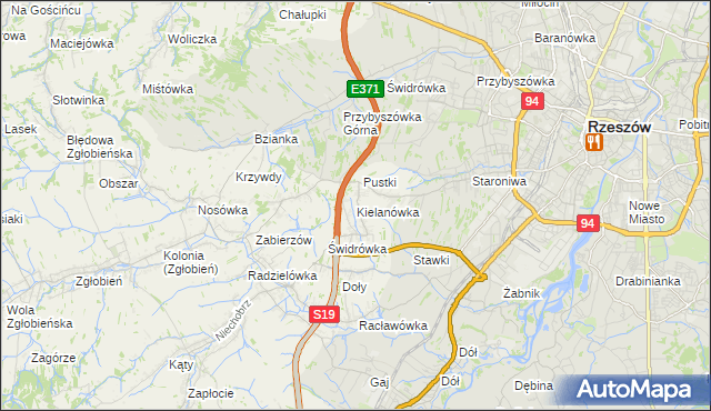 mapa Kielanówka, Kielanówka na mapie Targeo