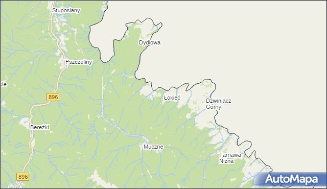 mapa Łokieć, Łokieć na mapie Targeo