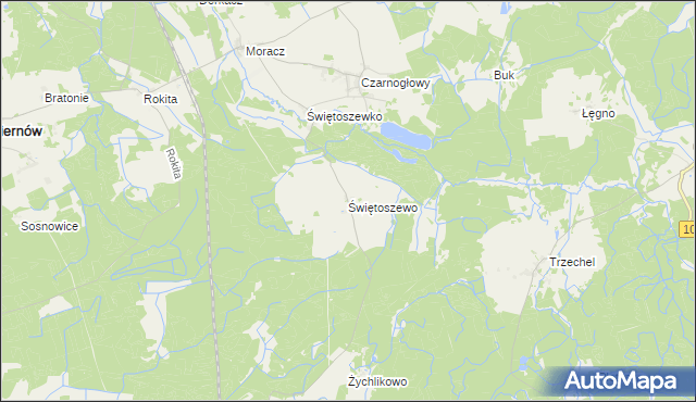 mapa Świętoszewo, Świętoszewo na mapie Targeo