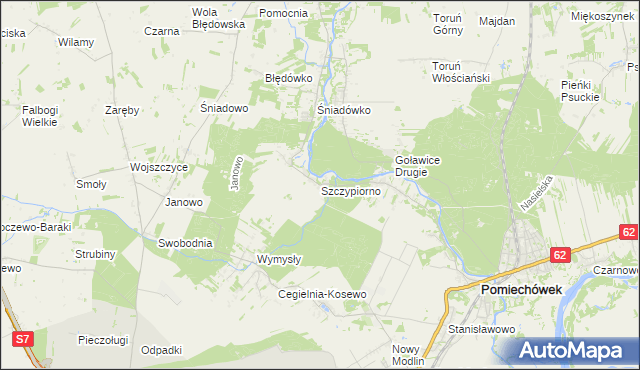 mapa Szczypiorno, Szczypiorno na mapie Targeo