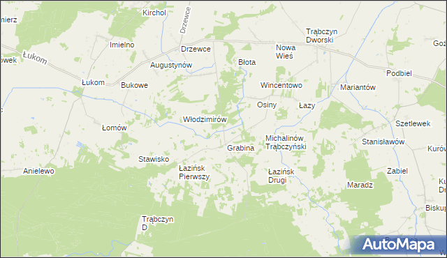 mapa Trąbczyn B, Trąbczyn B na mapie Targeo