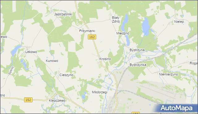 mapa Krosino gmina Świdwin, Krosino gmina Świdwin na mapie Targeo