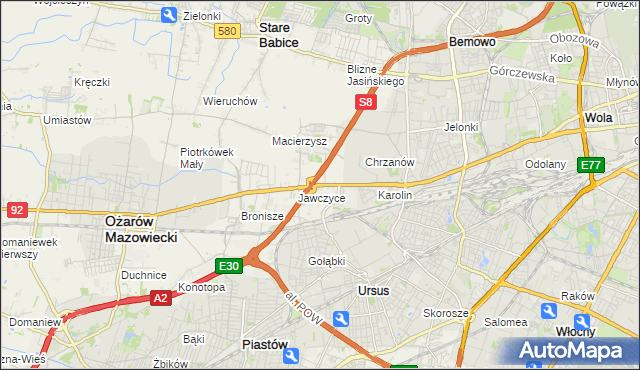 mapa Mory gmina Ożarów Mazowiecki, Mory gmina Ożarów Mazowiecki na mapie Targeo