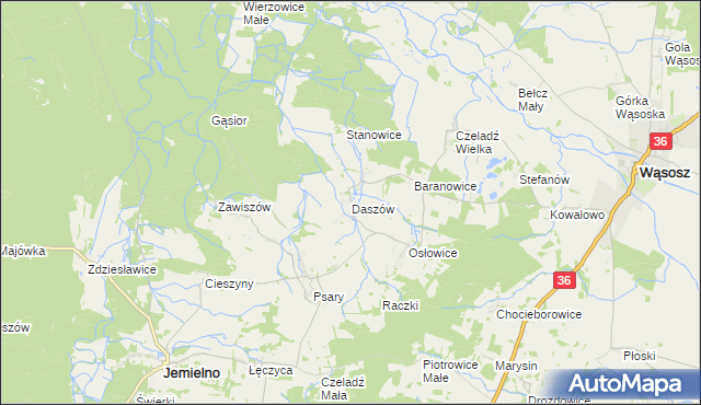 mapa Daszów, Daszów na mapie Targeo