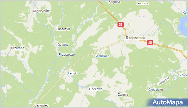 mapa Gockówko, Gockówko na mapie Targeo
