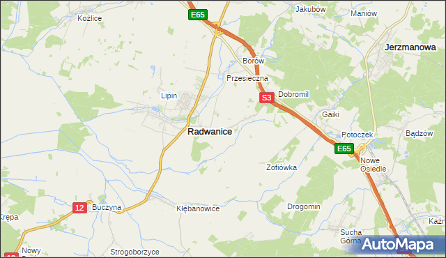 mapa Łagoszów Wielki, Łagoszów Wielki na mapie Targeo