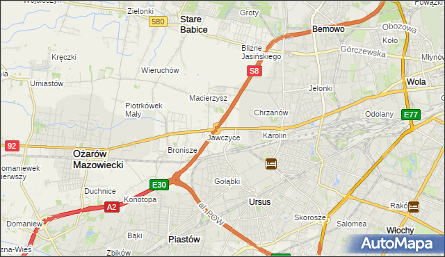 mapa Mory gmina Ożarów Mazowiecki, Mory gmina Ożarów Mazowiecki na mapie Targeo