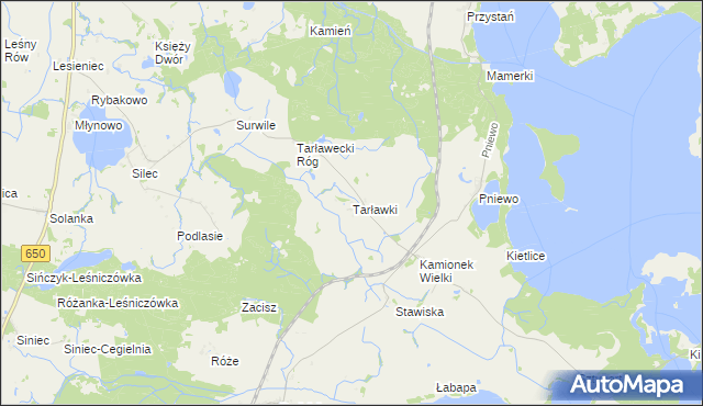 mapa Tarławki, Tarławki na mapie Targeo