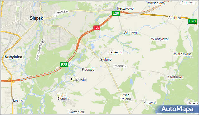 mapa Głobino, Głobino na mapie Targeo