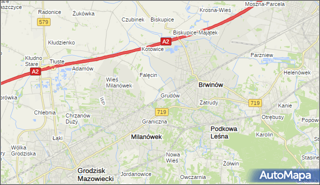 mapa Grudów, Grudów na mapie Targeo