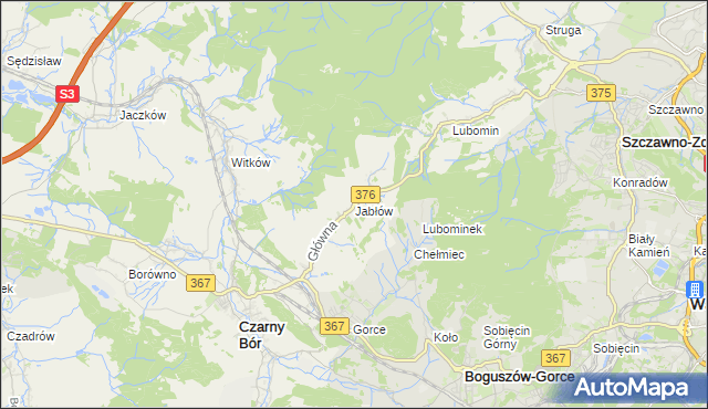 mapa Jabłów, Jabłów na mapie Targeo