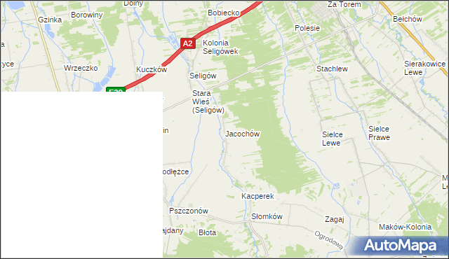 mapa Jacochów, Jacochów na mapie Targeo