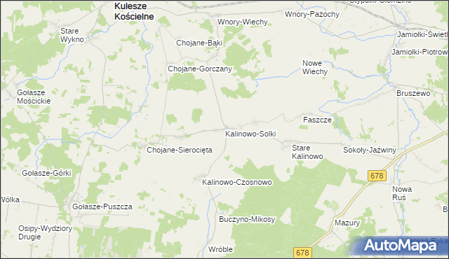 mapa Kalinowo-Solki, Kalinowo-Solki na mapie Targeo