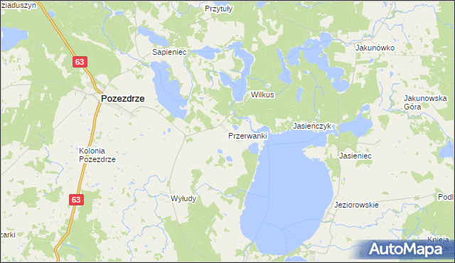 mapa Przerwanki, Przerwanki na mapie Targeo
