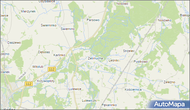 mapa Ząbki gmina Białogard, Ząbki gmina Białogard na mapie Targeo
