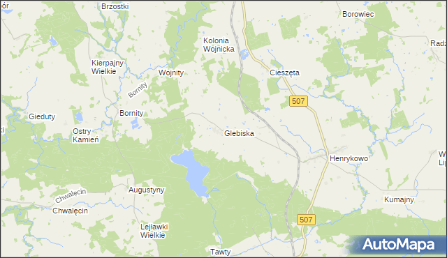 mapa Glebiska, Glebiska na mapie Targeo