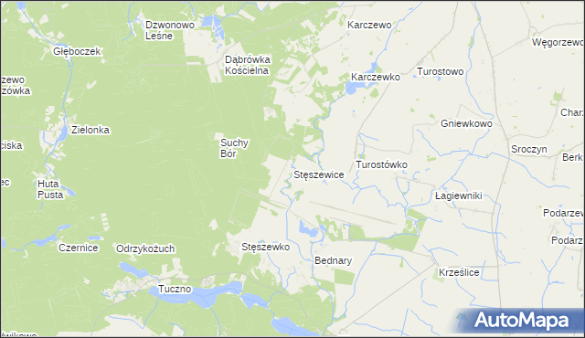 mapa Stęszewice, Stęszewice na mapie Targeo