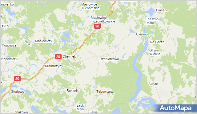 mapa Trzebiatkowa, Trzebiatkowa na mapie Targeo