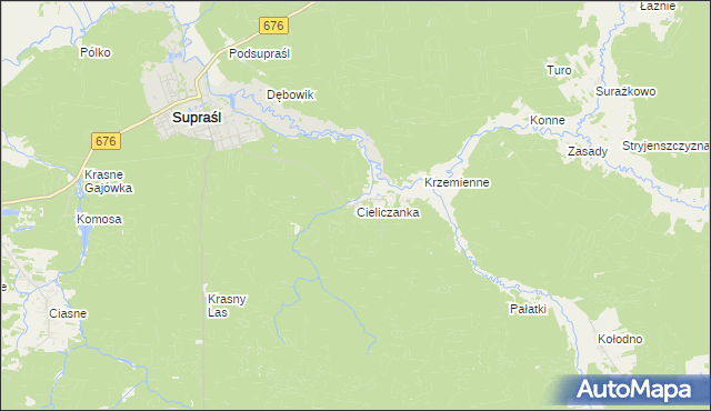 mapa Cieliczanka, Cieliczanka na mapie Targeo