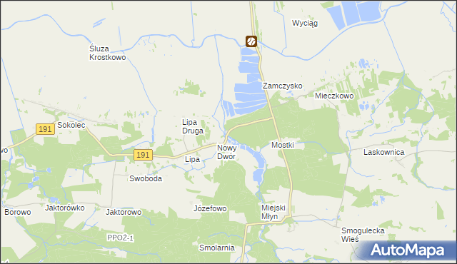 mapa Prostkowo, Prostkowo na mapie Targeo