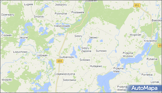 mapa Sidory Zapolne, Sidory Zapolne na mapie Targeo