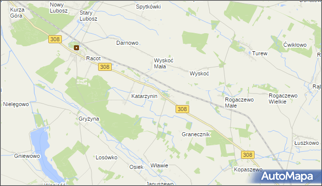 mapa Choryń, Choryń na mapie Targeo