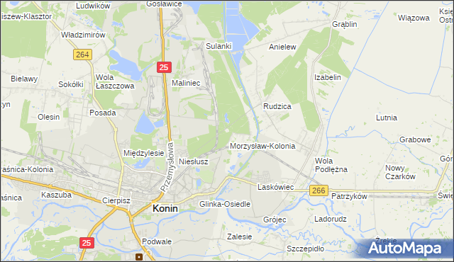 mapa Długa Łąka, Długa Łąka na mapie Targeo