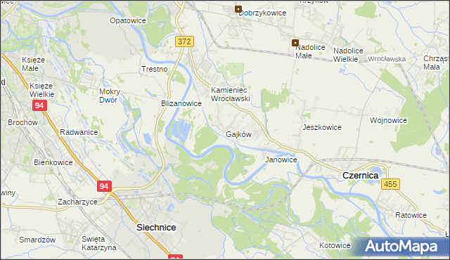 mapa Gajków, Gajków na mapie Targeo